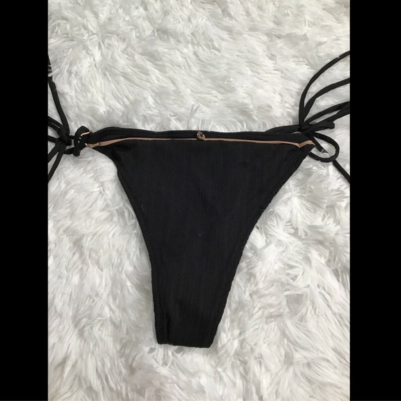 NWT $101 FOR LOVE & LEMONS Side String Bikini Bottoms [SZ Small ]‎ #black - Picture 7 of 8